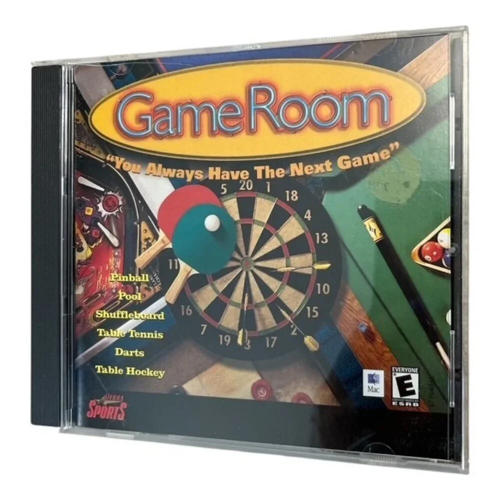 Game Room PC CD-ROM Classic Sports Arcade Games Vintage Computer Game